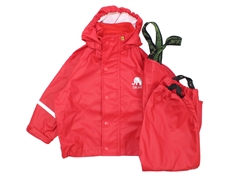 CeLaVi rainwear pants and jacket red